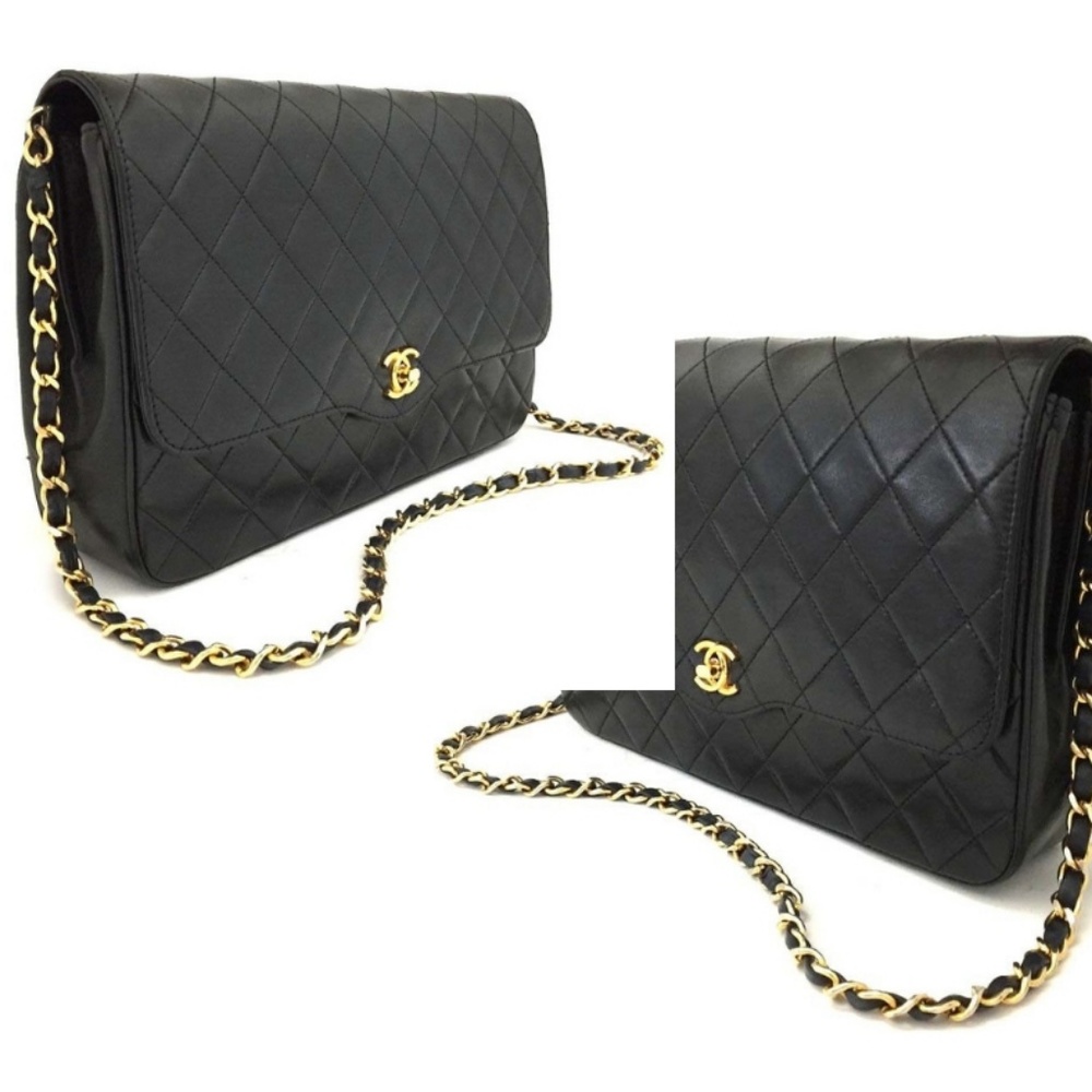 100% Auth CHANEL Quilted Matelasse CC Lambskin Bag - Picture 4 of 8